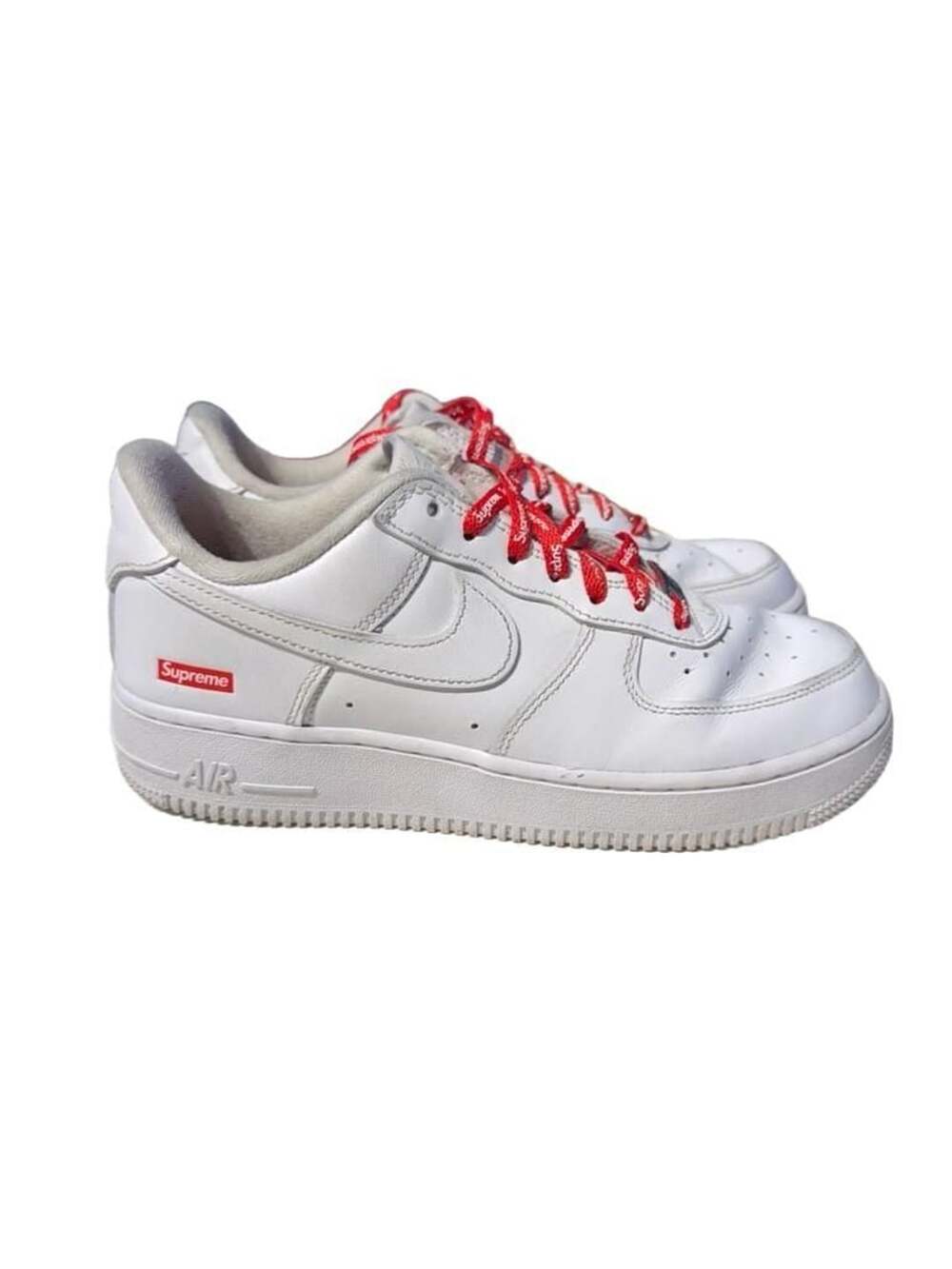 Nike Air Force 1 Low Supreme White Sneakers Sz  7US